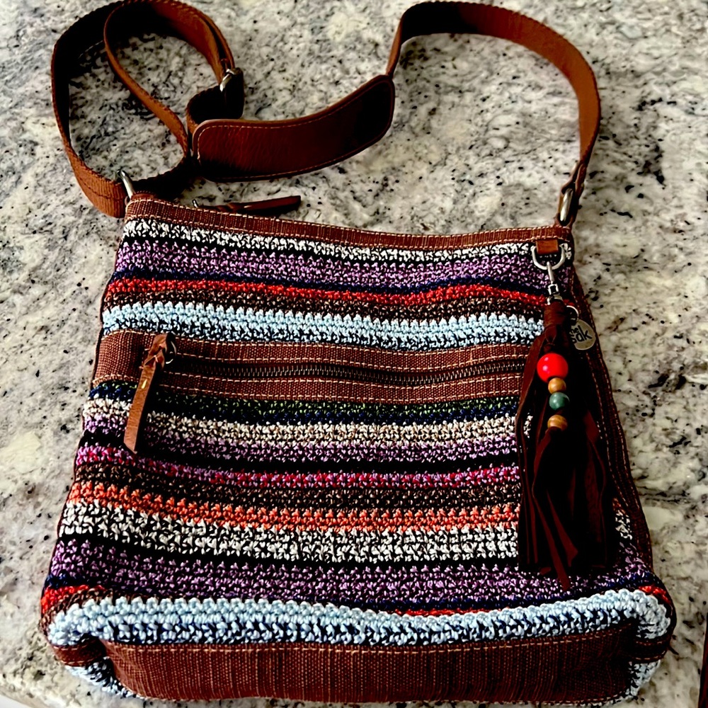 The Sak - BOHO Lucia Crochet Crossbody/Shoulder Bag.  Excellent Condition